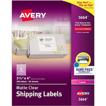 Avery Label, Ezpeel, Laser, 3.3X4, Cl AVE5664